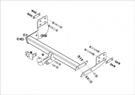 Фаркоп FD 30 для FORD Tourneo Custom Фургон/Микроавтобус 2013-, Автос, нагрузка 2000/100 кг. БЕЗ подрезки бампера от магазина ФаркопРос